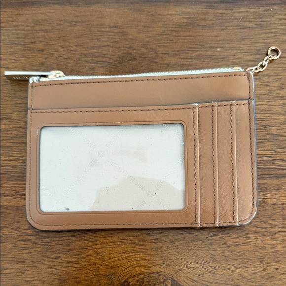 Michael Kors Beige Monogram Key Card Wallet - Picture 2 of 3